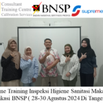 Training Inspeksi Higiene Sanitasi Makanan Sertifikasi BNSP