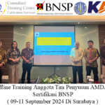 Offline Training Anggota Tim Penyusun AMDAL Sertifikasi BNSP ( 09-11 September 2024 Di Surabaya )